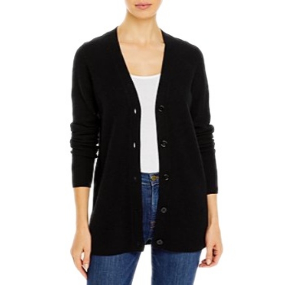 Willows Whiisper Sweaters - Lambswool Blend Womens M Black Button Sweater Cardigan